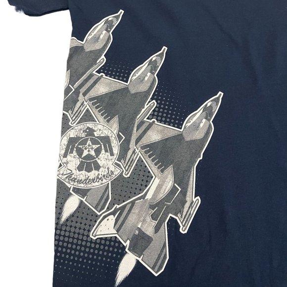 Gildan Blue Thunderbirds US Airforce Jet Print SS T-shirt Women's, Size S NWOT - Picture 2 of 7